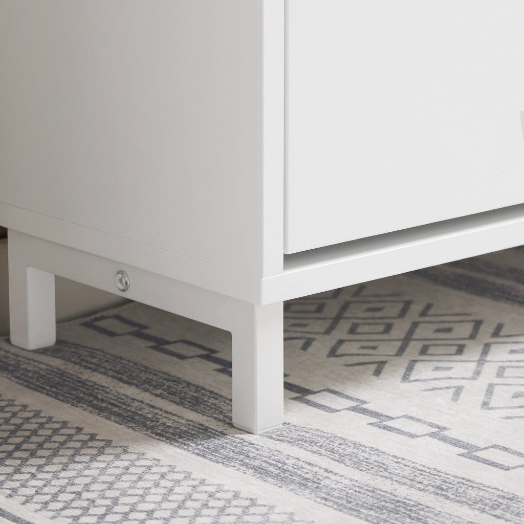 SoBuy Panca Scarpiera da Ingresso - Scarpiera Salvaspazio Slim in Legno, Panca Contenitore con 1 ribalte Scarpiera 2 ripiani, 113kg di Carico, Bianco L60xP24xA52 cm FSR151-K-W