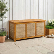 Scatola di Stoccaggio per Giardino 185 L 113 x 50 x 56 cm Beige 42002720