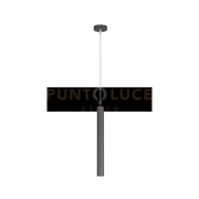 ROUND TUBE SOSPENSIONE 1 LUCE GRIGIO ANTRACITE CAVO CM.250 CON BASE 1174-S1-GA
