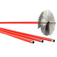 ASTA PER SCOVOLO FLESSIBILE PP FIL.12MA 100cm PULIZIA CAMINO STUFA SPAZZACAMINO