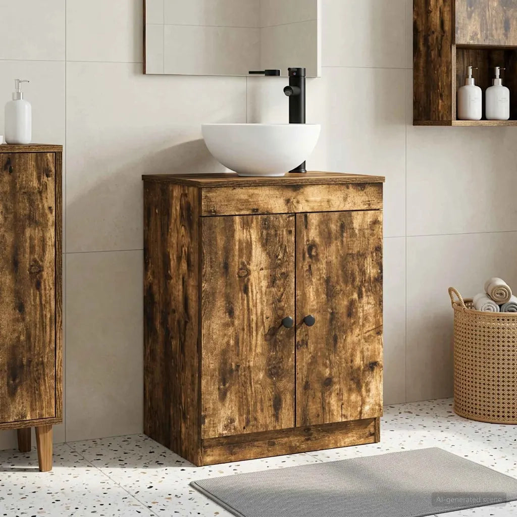 Mobile da bagno con lavabo Rovere Fumo 54 x 35 x 83 cm