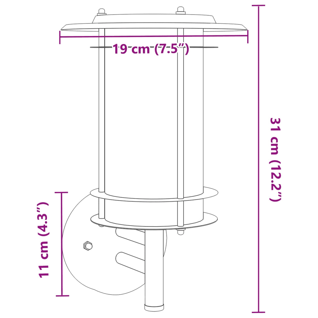 Applique da Esterno Argento in Acciaio Inossidabile CFW3220645