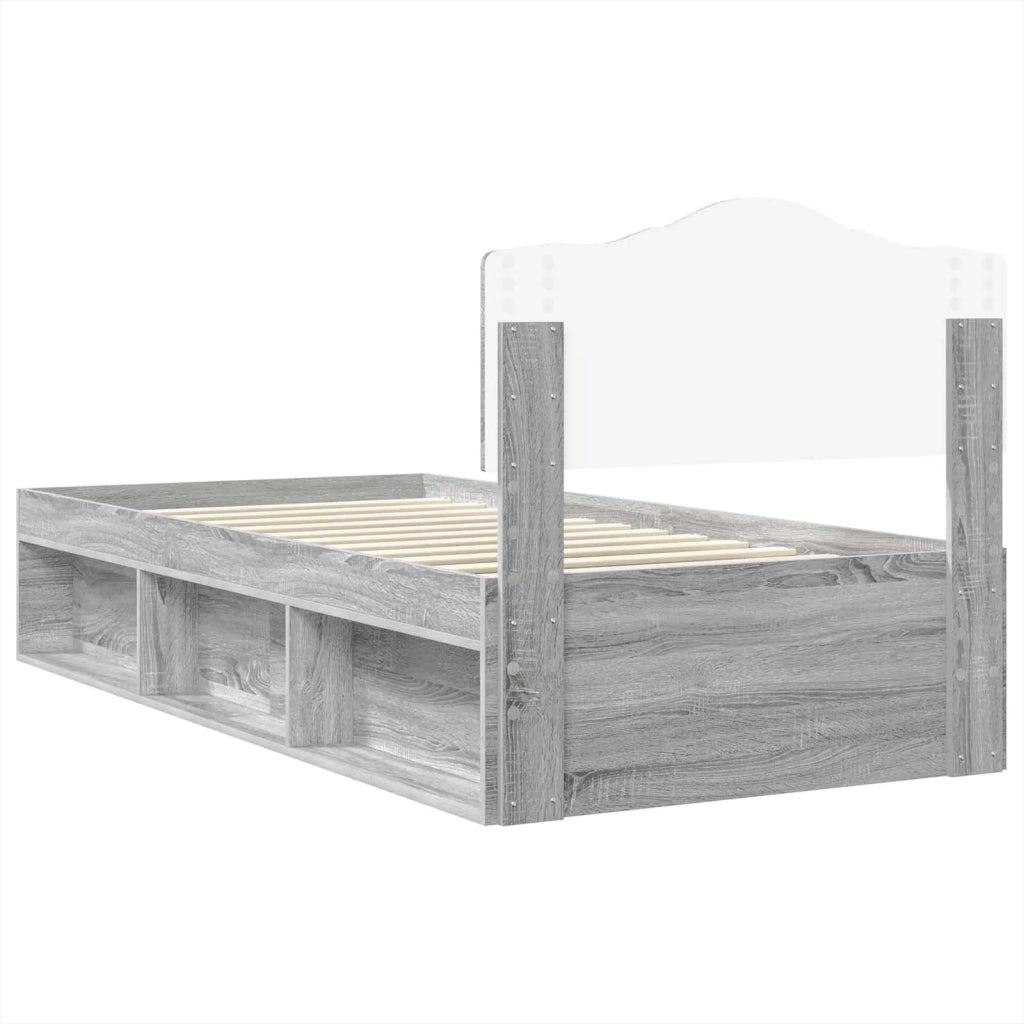 Struttura del letto Grigio Sonoma 90 x 200 cm Pino massello 3412948