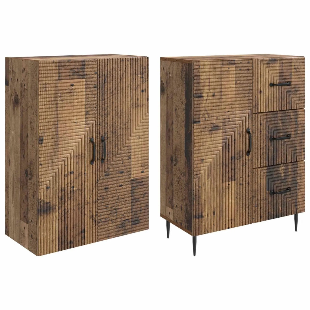 Set di armadi 2 pcs Legno antico 66 x 34,5 x 89,5 cm