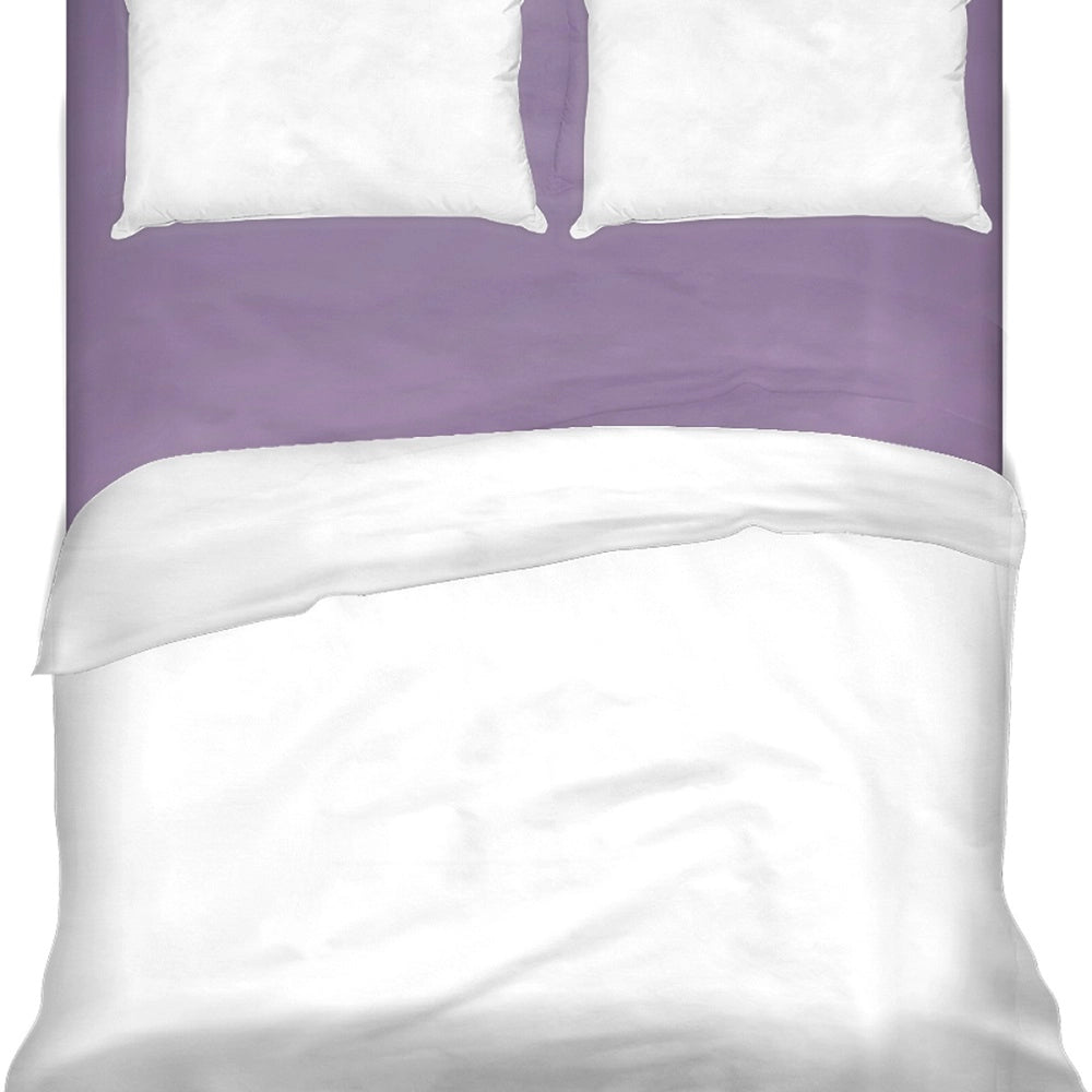 Lenzuolo letto sotto con angoli 100% puro cotone Made in Italy tinta unita Lilla - 1 Piazza e mezza