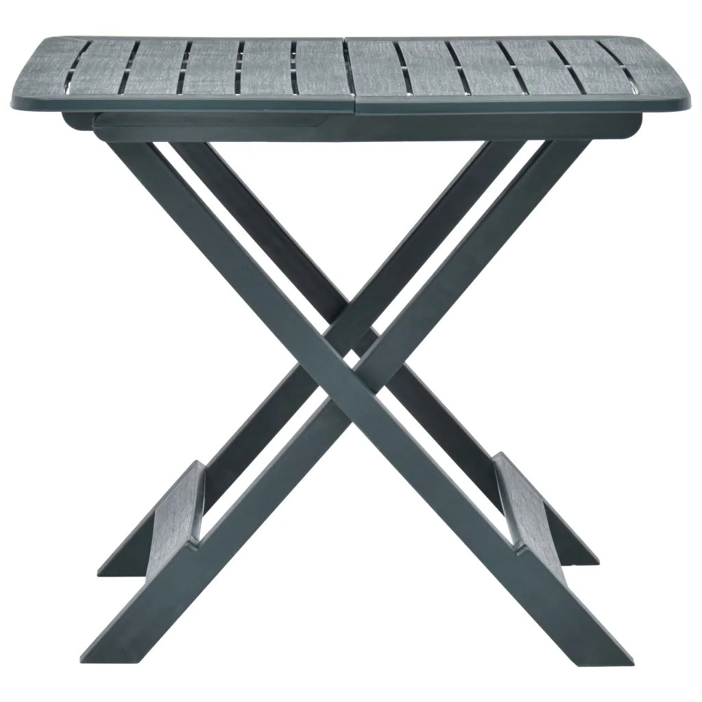 Tavolo da Giardino | Tavolino da esterno Pieghevole Verde 79x72x70 cm in Plastica