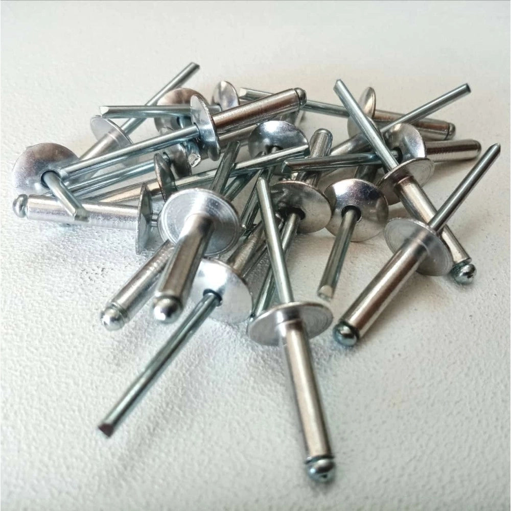 Rivetti alluminio / acciaio 4,8x20mm - 200pz testa larga modello a strappo