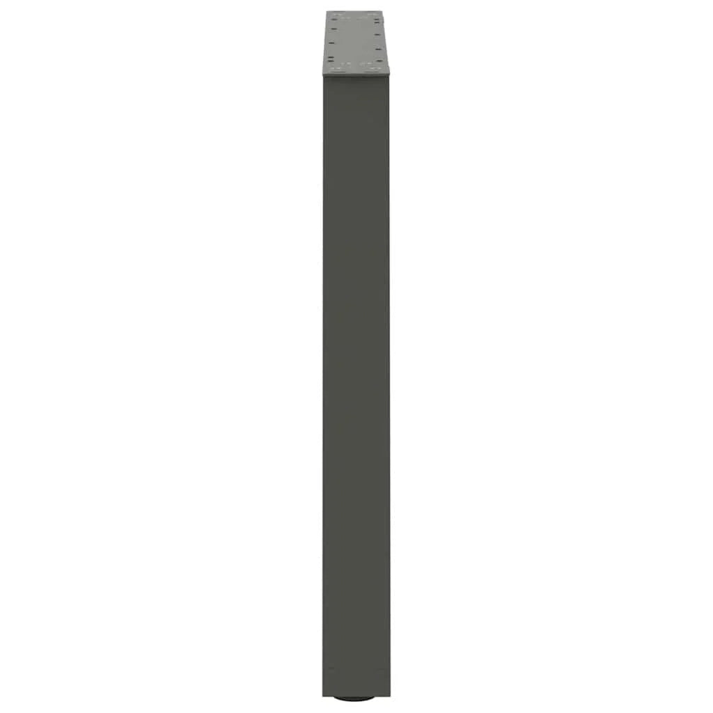 Set di 2 gambe per tavolo da pranzo a forma di V 70 x 72-73 cm finitura moderna adatte per l'uso in ufficio o in soggiorno acciaio antracite 02_0056861