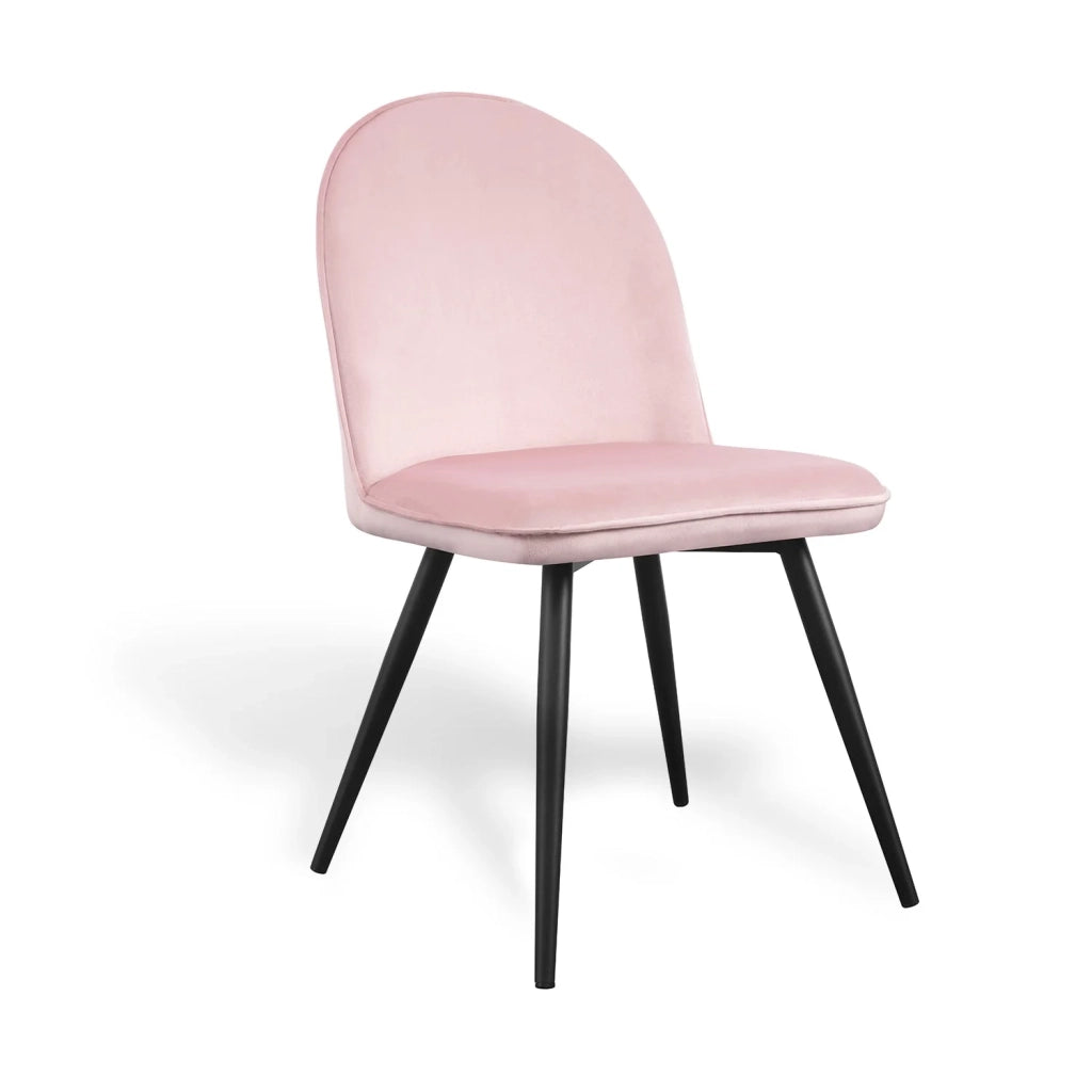 LÚZETE - SEDIA HADLEY IN VELLUTO ROSA