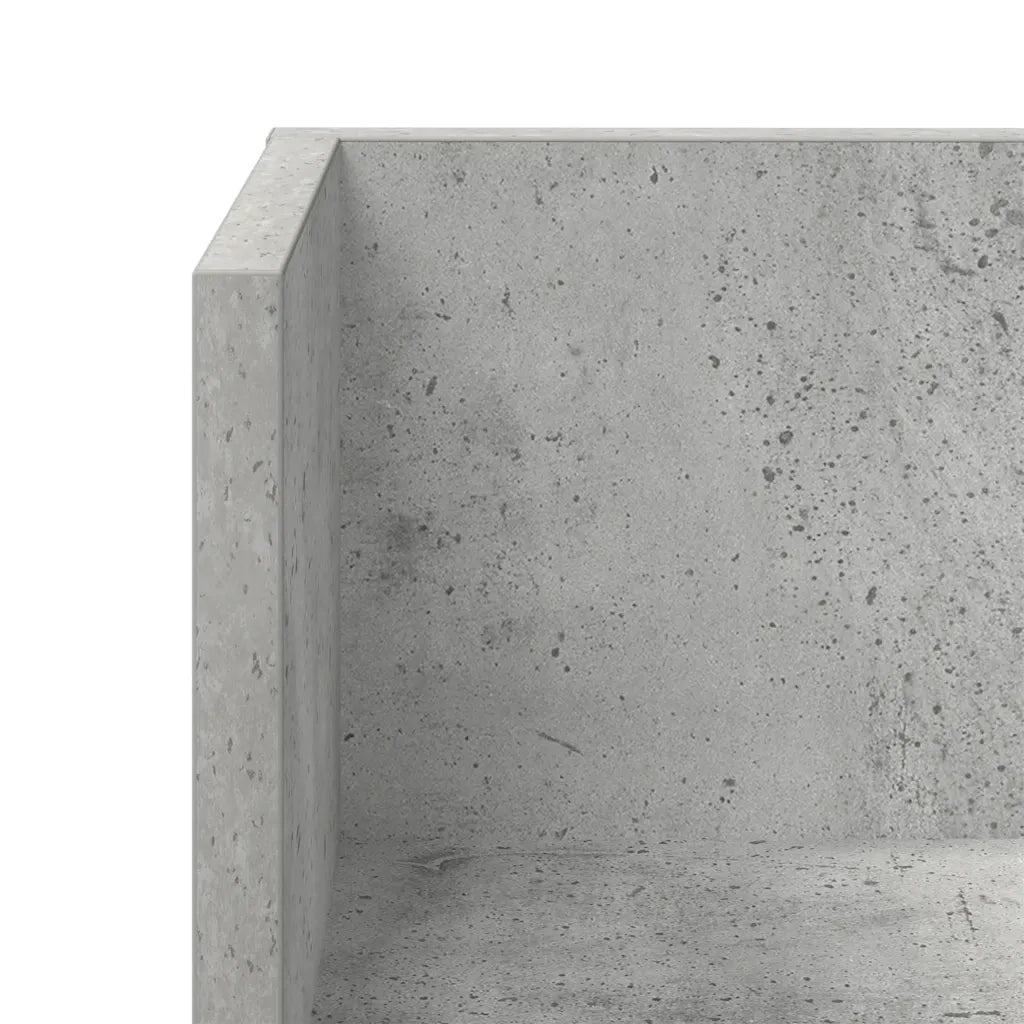 2 pz Mensole a Muro | Scaffale Parete | Ripiano a parete Grigio Cemento 100x16,5x16,5cm in Truciolato