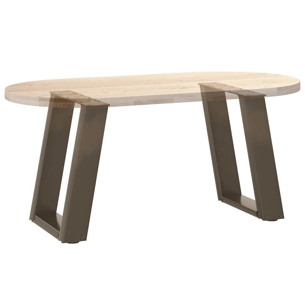 Gambe per Tavolino da Caff¨¨ a Forma di U 2 pz-Set di 2 Gamba per Tavolo Acciaio Naturale 38x(42-43) cm Acciaio 951350