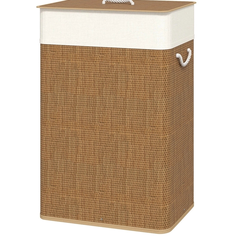 CESTO PORTABIANCHERIA 72 L 40x30x60 cm Bambù Marrone