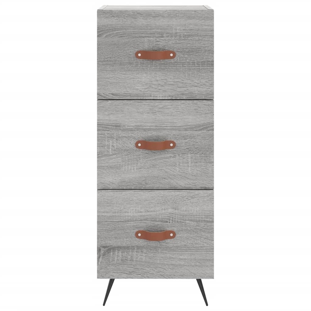 Buffet credenza cassettiera armadio mobile contenitore organizer cucina soggiorno salotto rovere Sonoma alto 34,5 x 34 x 180 cm legno ingegnerizzato grigio 02_0035280