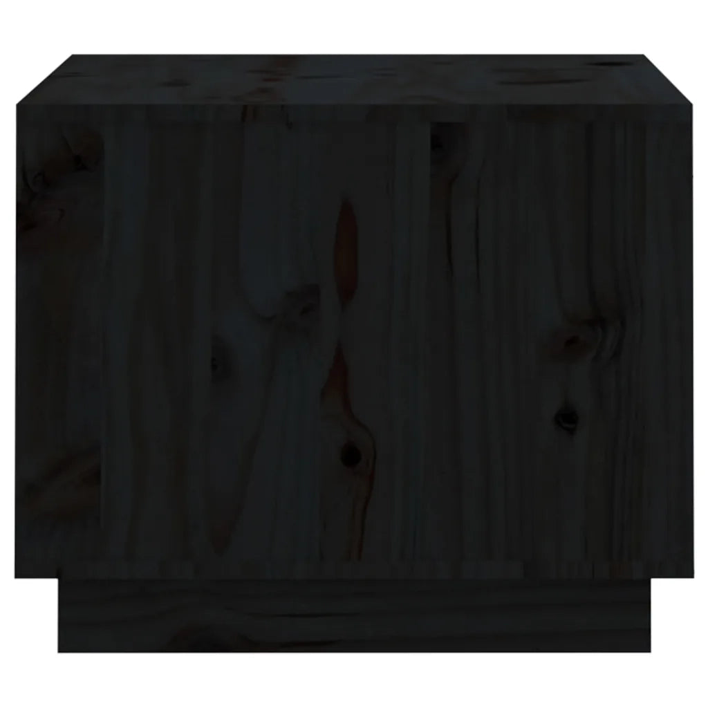 Tavolino da Salotto Nero 120x50x40,5 cm Legno Massello di Pino cod mxl 20222