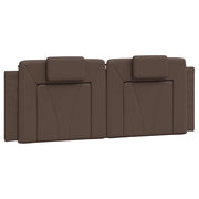 Cuscino Testiera Viana Marrone 120 cm in Similpelle CFW1646773