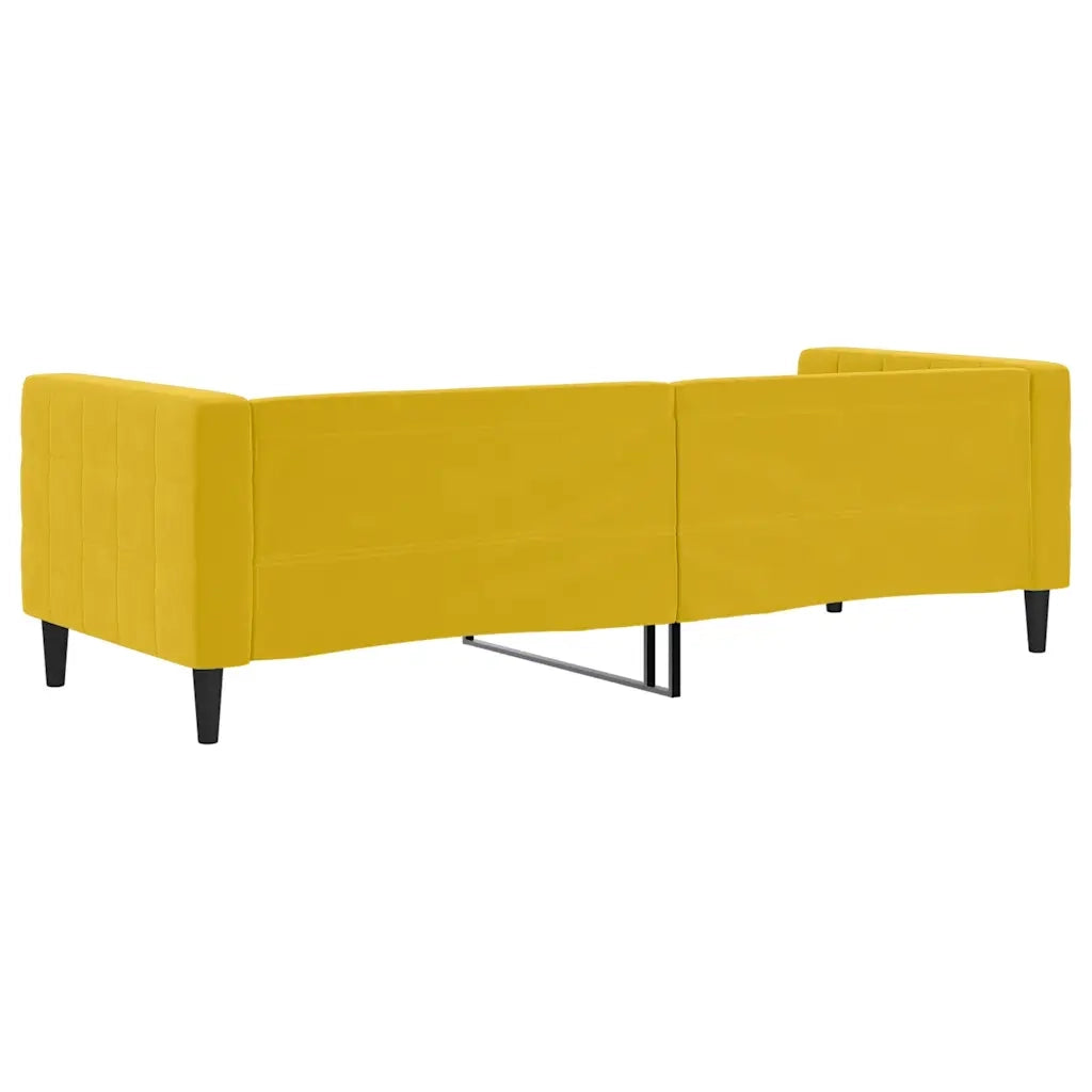 Letto singolo | Letto per adulti | Letto da Giorno Giallo 80x200 cm in Velluto