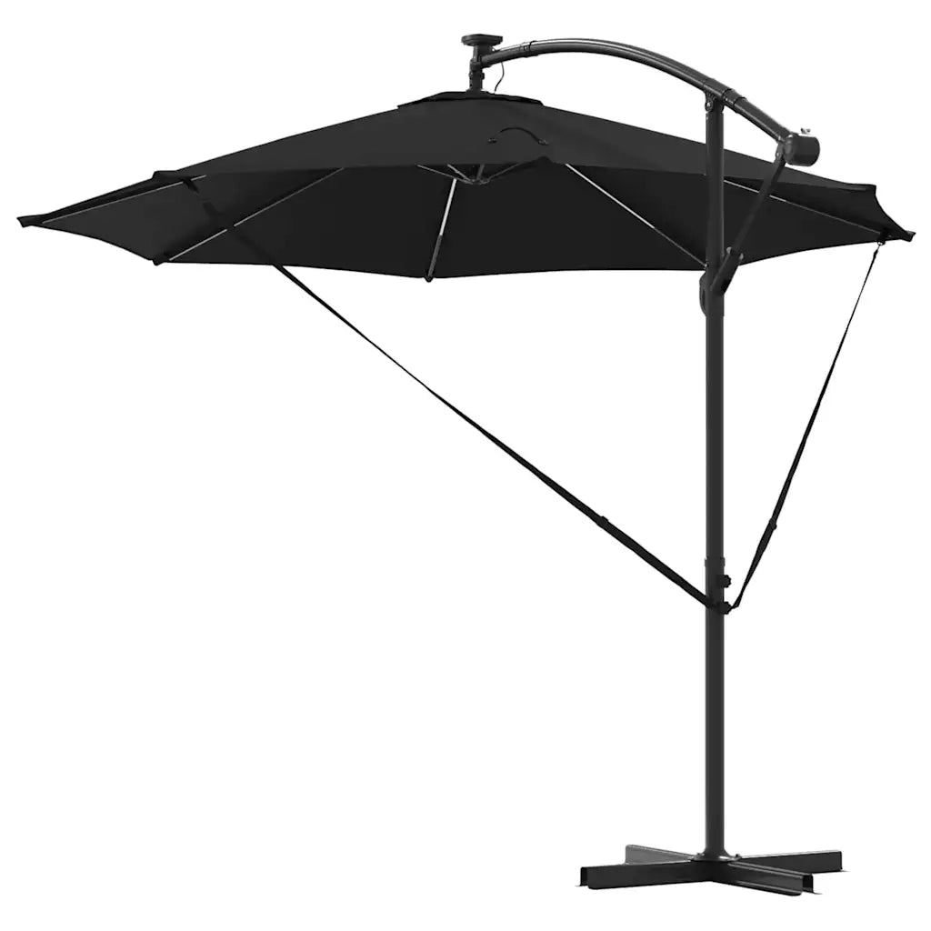 vidaXL Ombrello a bilanciere a forma di banana Nero 294 x 294 x 248 cm
