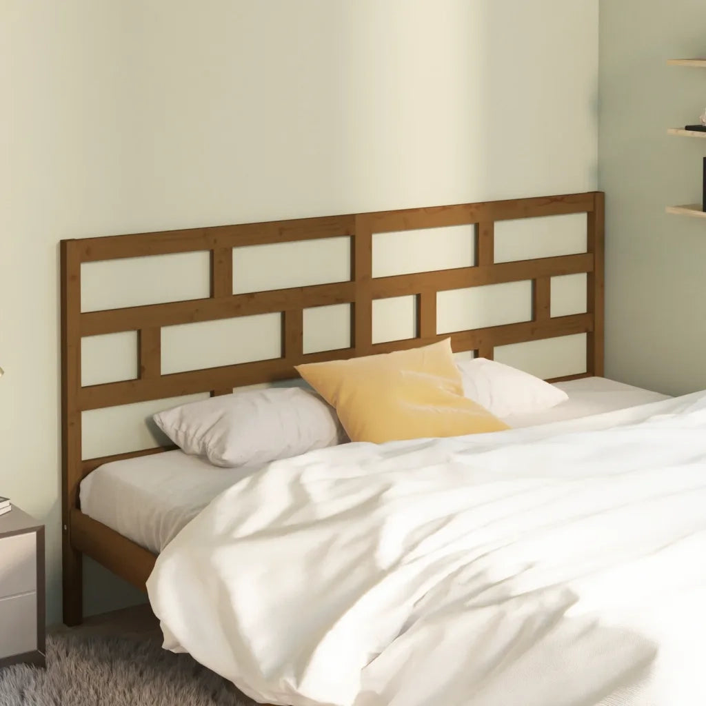 Testiera per Letto ambra 186x4x100 cm in Legno Massello di Pino