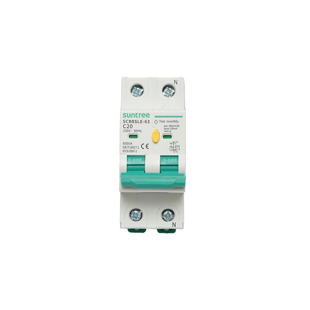 Interruttore automatico tipo 1+N, 20A 400VAC Suntree