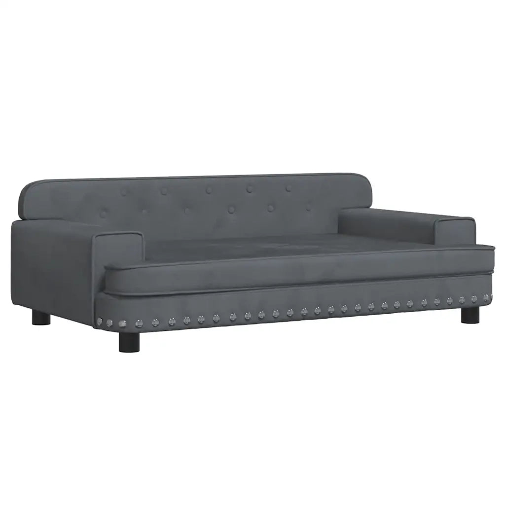 Lettino per Cani Grigio Scuro 90x53x30 cm in Velluto CFW8482373