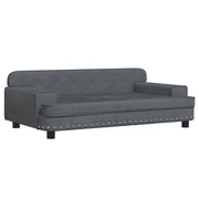 Lettino per Cani Grigio Scuro 90x53x30 cm in Velluto CFW8482373