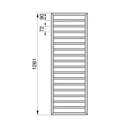 Termoarredo Zehnder Subway cromo 126x60 cm