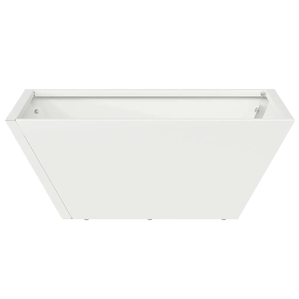 Vaso da giardino 5 pz-Set di 5 Fioriera da Esterno-Contenitore per Piante Bianco 40 x 40 x 15 cm