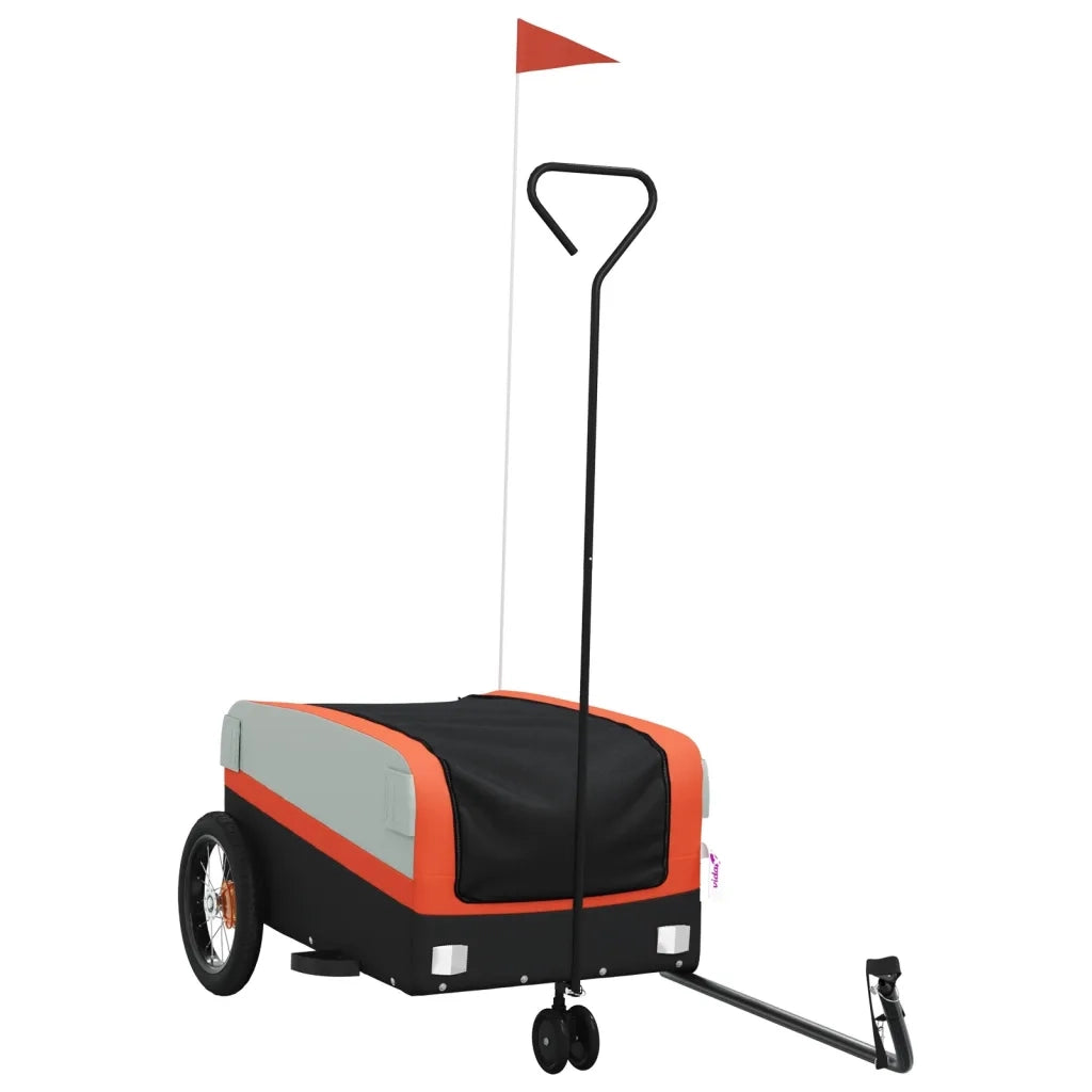 Rimorchio da Bici Nero e Arancione 30 kg in Ferro CFW8687017