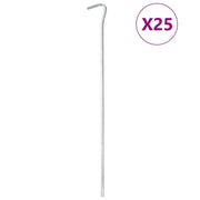 Picchetti per Tenda 25 pz 30 cm Ã˜7 mm in Acciaio Zincato
