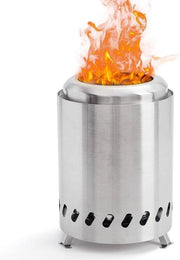 Portatile stufe a gas senza fumo per tavolo con supporto in acciaio inossidabile - adatto per interni ed esterni - alimentato da legna o pellet - con valigetta di trasporto - ideale per campeggi e feste (15 x 208 cm)