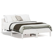 Letto senza Materasso-Struttura Letto Bianco 120x190 cm Legno Massello di Pino 685266