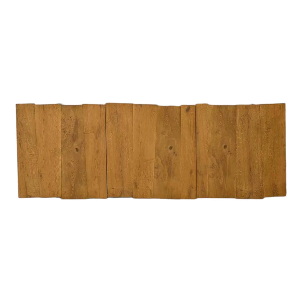 Madia credenza 3 ante battenti in rovere nodato piedini in ferro l.198 p.50 h.81 (1627) - Mobili 2G