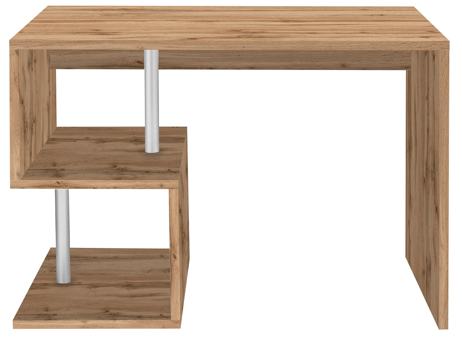 Scrivania con 2 Ripiani 100x50x77,5 cm Esse Quercia Wotan