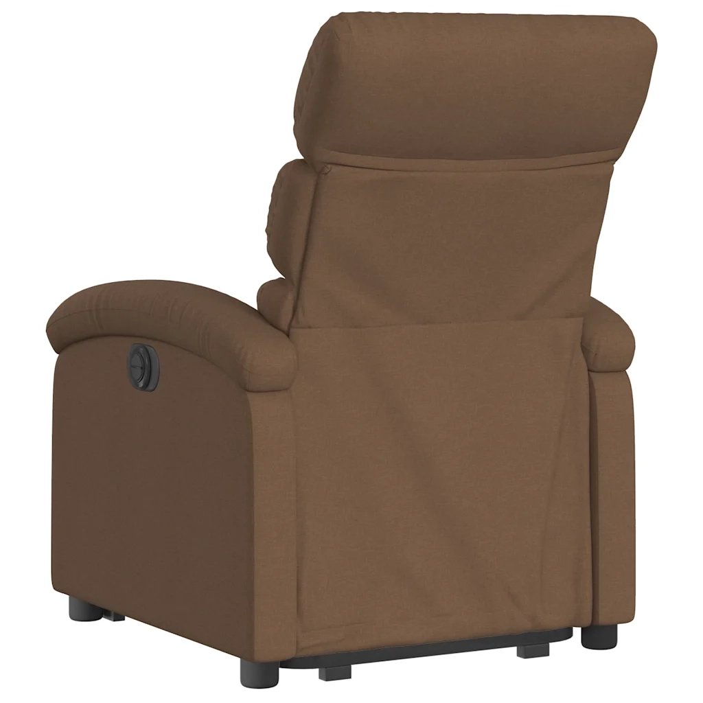Poltrona Alzapersona Reclinabile Marrone in Tessuto 3203982