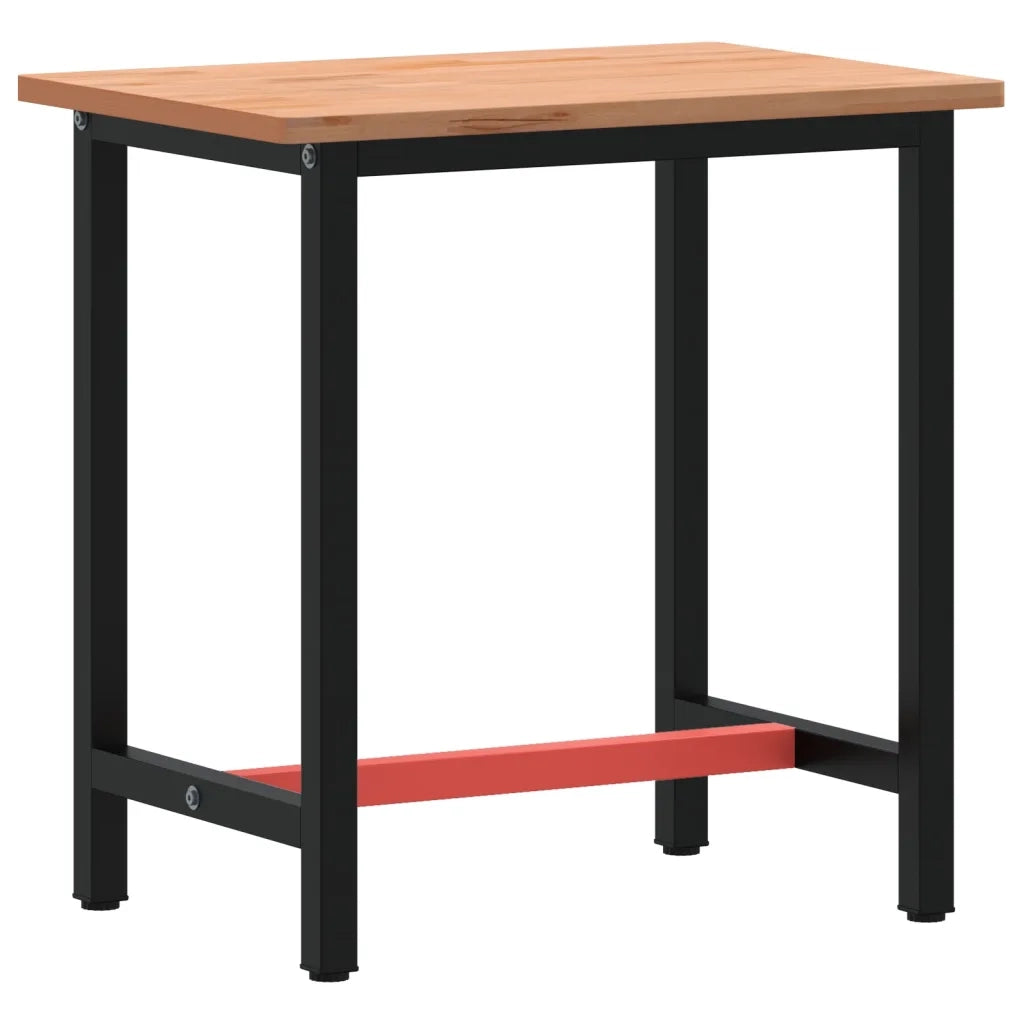 Banco da Lavoro 80x55x81,5 cm Legno Massello Faggio e Metallo 3188903