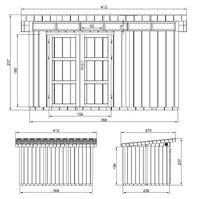 Casetta da Giardino di QUALITÃ€ PREMIUM 8,7mq-L412xW279cm - TIMBELA M904A-HARVEST HONEY