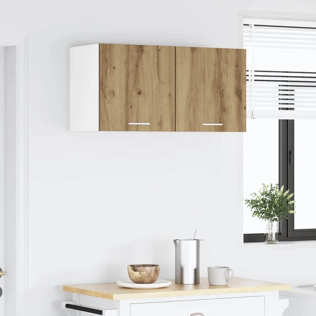 Armadio pensile Rovere Artigiano e Bianco 40 x 31 x 40 cm 884144