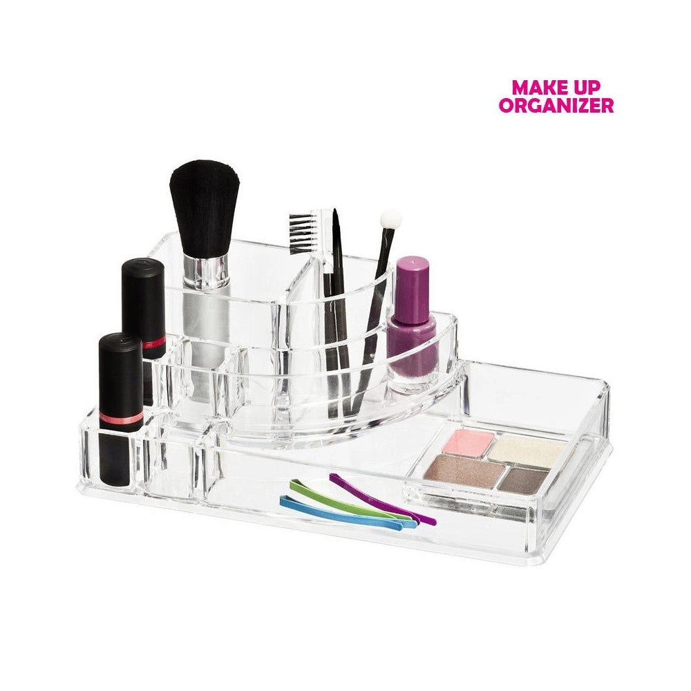 Trade Shop - Organizer Cosmetici Trucco Make Up 8 Comparti Organizzatore In Acrilico Beauty -