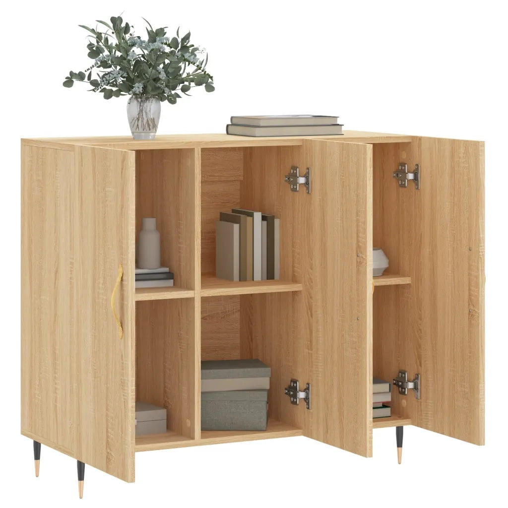 Credenza Rovere Sonoma 90x34x80 cm in Legno Multistrato 828087
