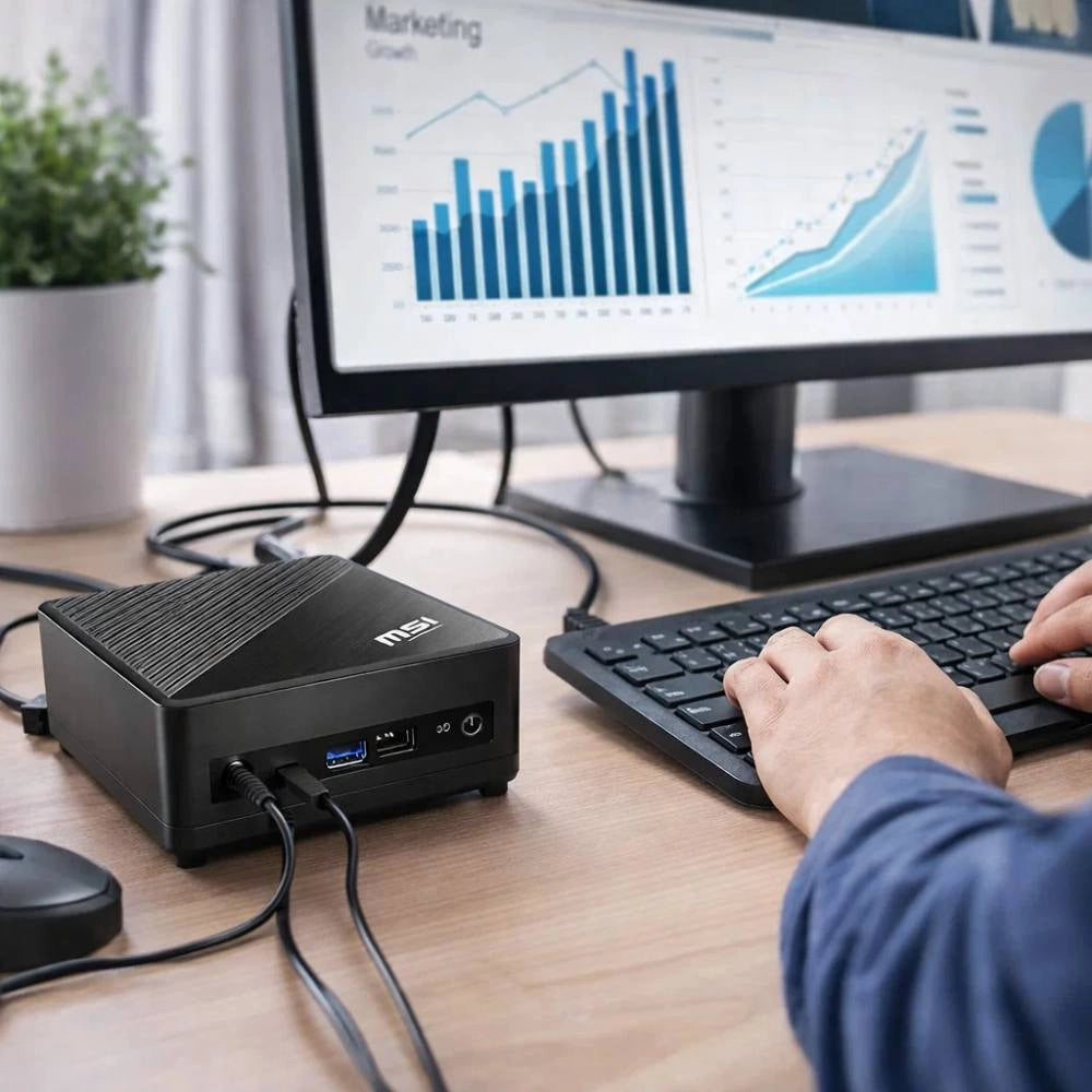 Msi cubi 5 10m mini pc con celeron 5205u 4gb 128gb ssd