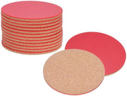 12 pezzi di supporti per bicchieri in cuoio e gomma per 4" per bicchieri rotondi per bevande fredde per vetro da vino bicchiere tazza bar ufficio rosso