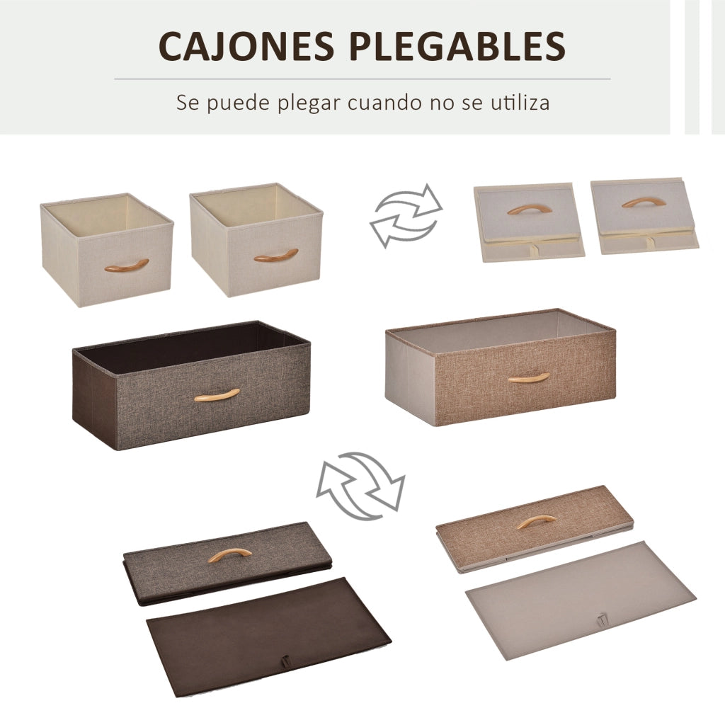 Comodino con 4 Cassetti ¨C Zephmum ¨C Legno e Metallo 58x29x78,5 cm