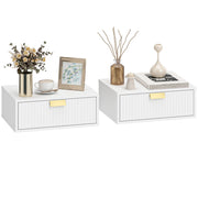 Comodini a muro con cassetto ¨C Zephmum ¨C Bianco 40x30x15 cm
