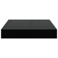 Scaffali a Parete 4 pz Nero Lucido 23x23,5x3,8 cm in MDF cod mxl 62369