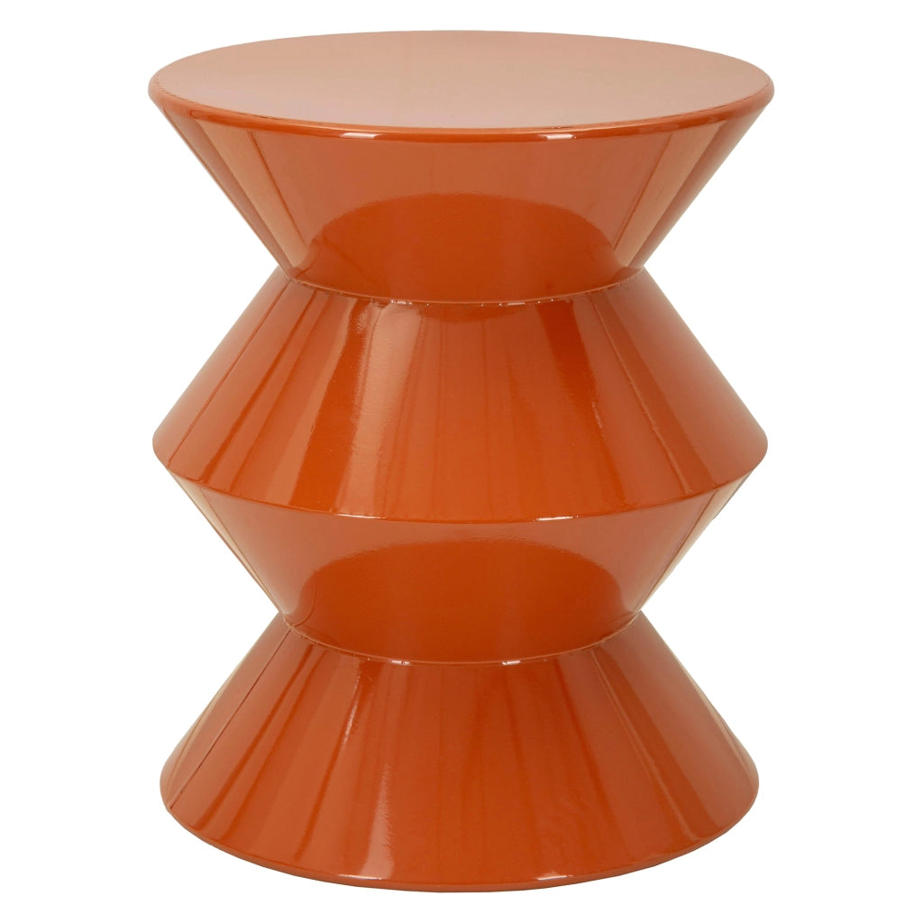 Ilam, Tavolino da Salotto Forma Rotondo, 40x50x40h cm Arancione