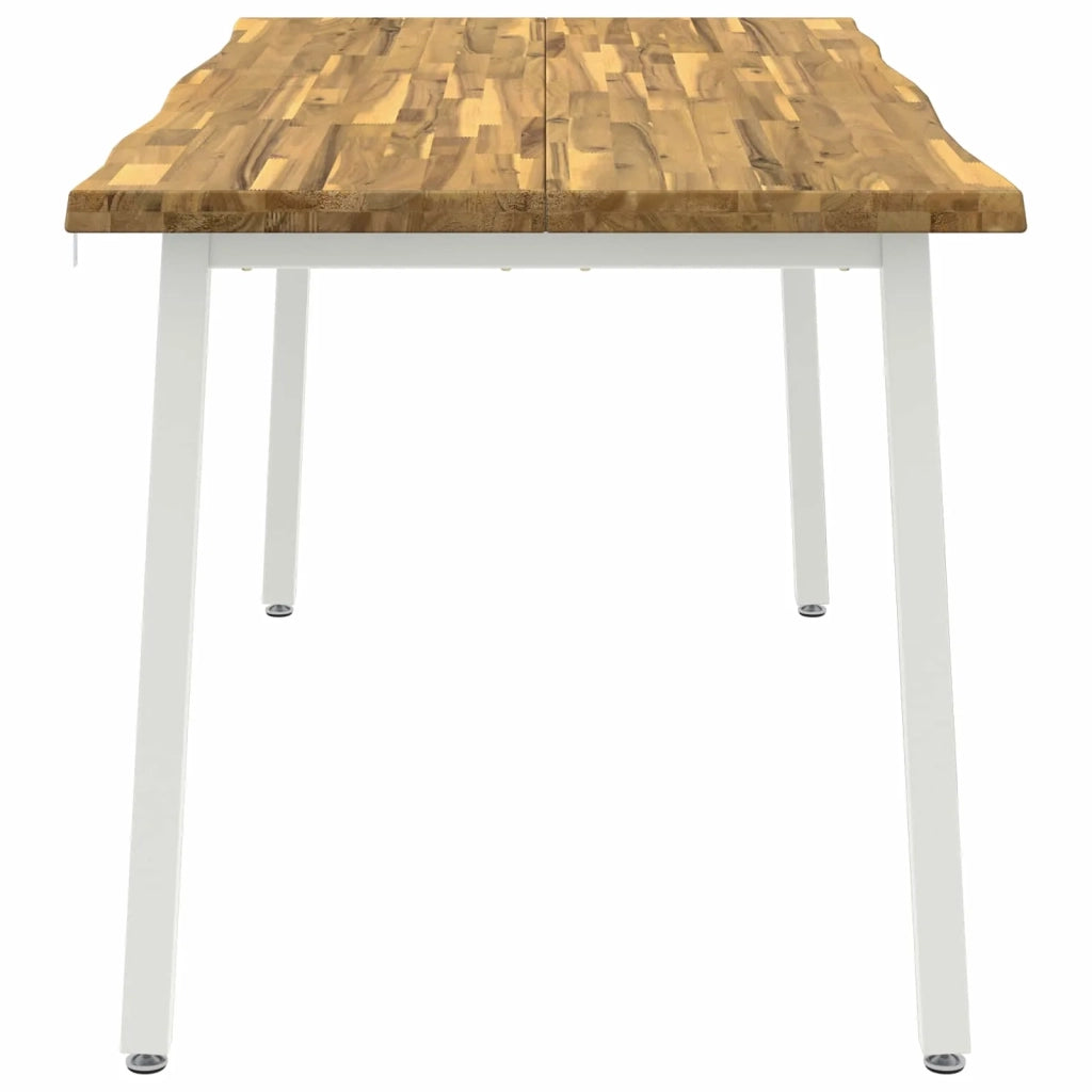 Tavolo da pranzo con bordo vivo 140 x 90 x 75 cm Bianco 3425012