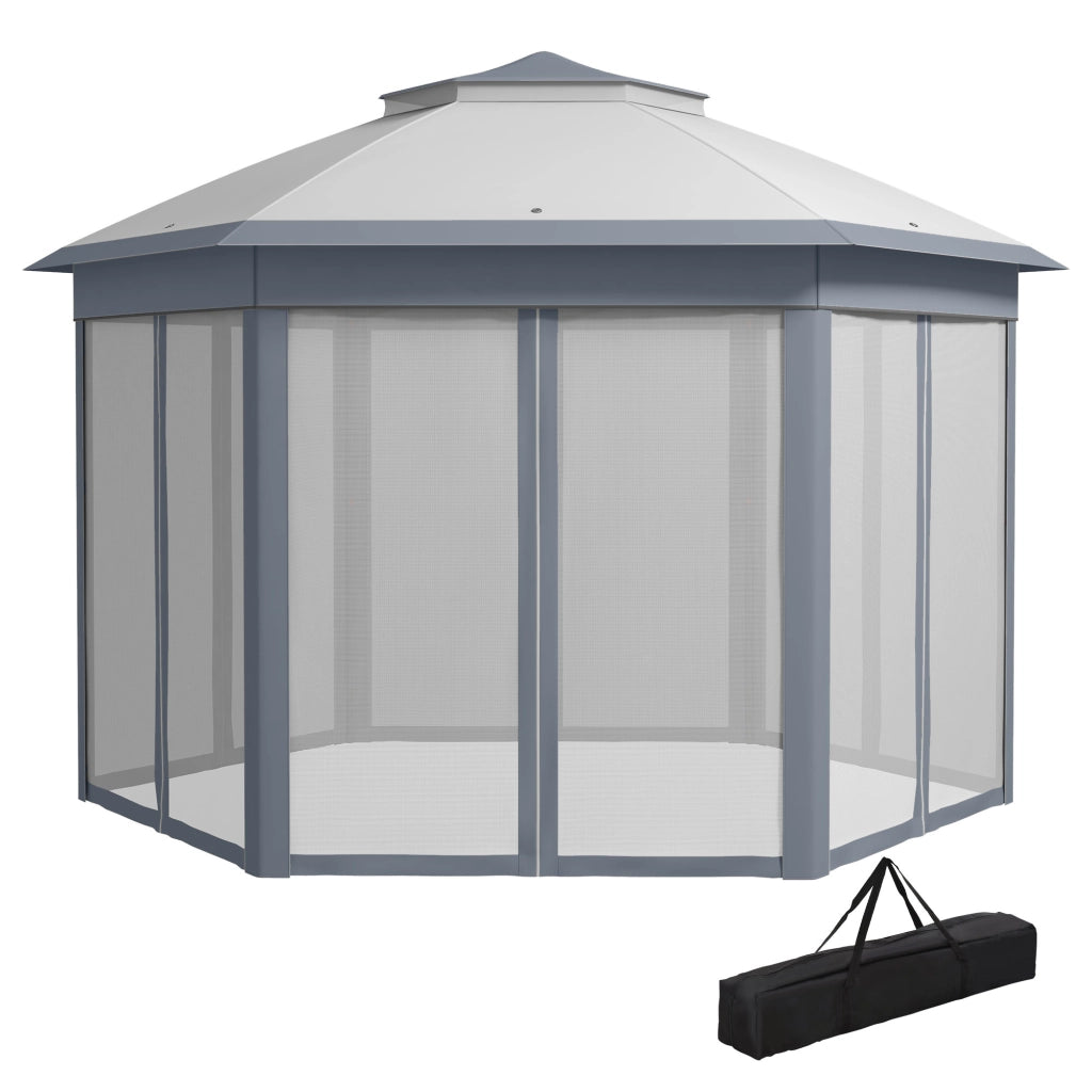 Gazebo Faltpavillon ¨C zephmum ¨C Grigio+Bianco 4x4m