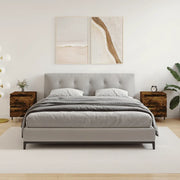 Comodini 2pz-Set di 2 Tavolino da notte Rovere Fumo 40x35x50 cm in Legno Multistrato 946880