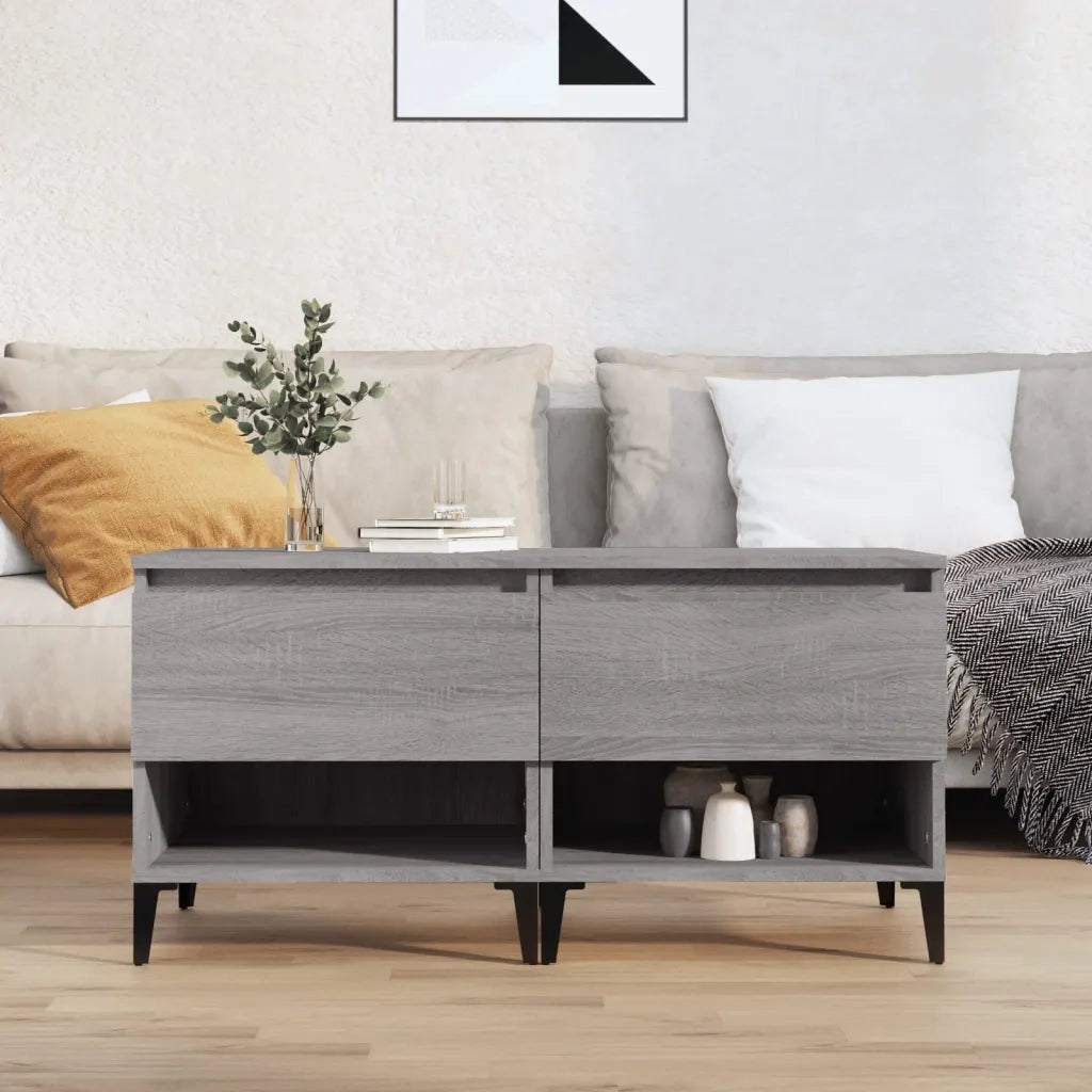 Tavolini 2 pz Grigio Sonoma 50x46x50 cm in Legno Multistrato 819561