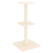 Tiragraffi per gatti Mobili per arrampicata su torre Tiragraffi piattaforma da arrampicata con tiragraffi in sisal 73 cm crema 02_0022520